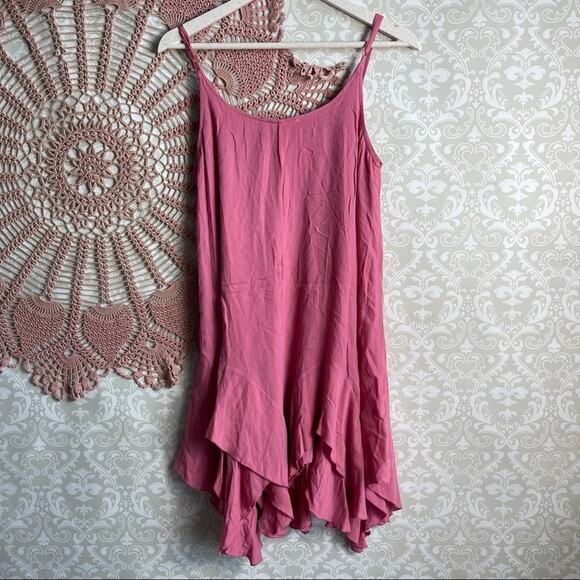 5/$30 Entro Ruffled Shark Bite Hem Sleeveless Mini Dress - Picture 2 of 5